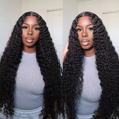 Deep Wave 180 Density Lace Frontal Wig Human Hair