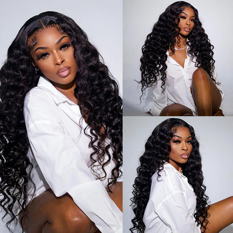 P4/27 Highlight Loose Deep Wave Wig Lace Front Human Hair