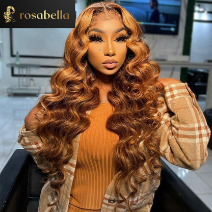 P4/27 Highlight Loose Deep Wave Wig Lace Front Human Hair