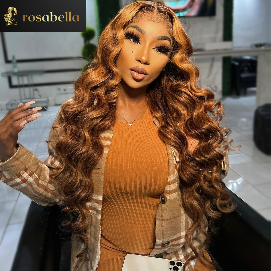 P4/27 Highlight Loose Deep Wave Wig Lace Front Human Hair