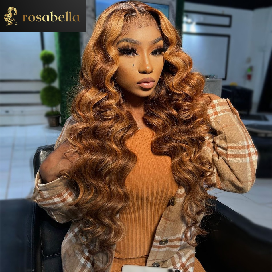 P4/27 Highlight Loose Deep Wave Wig Lace Front Human Hair