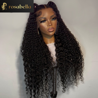 Highlight Brown Transparent 13x6 13x4 Lace Frontal Wig Deep Wave Honey Blonde Curly Lace Front Human Hair Wigs