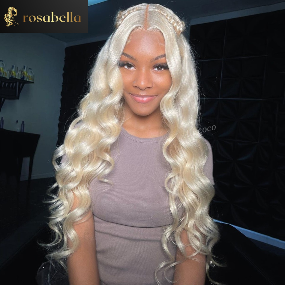 Ombre Grey Lace Front Human Hair Wigs Silver 13x4 Lace Frontal 613 Colored Wig Remy Brazilian Pre plucked Gray Wig Body Wave Wig