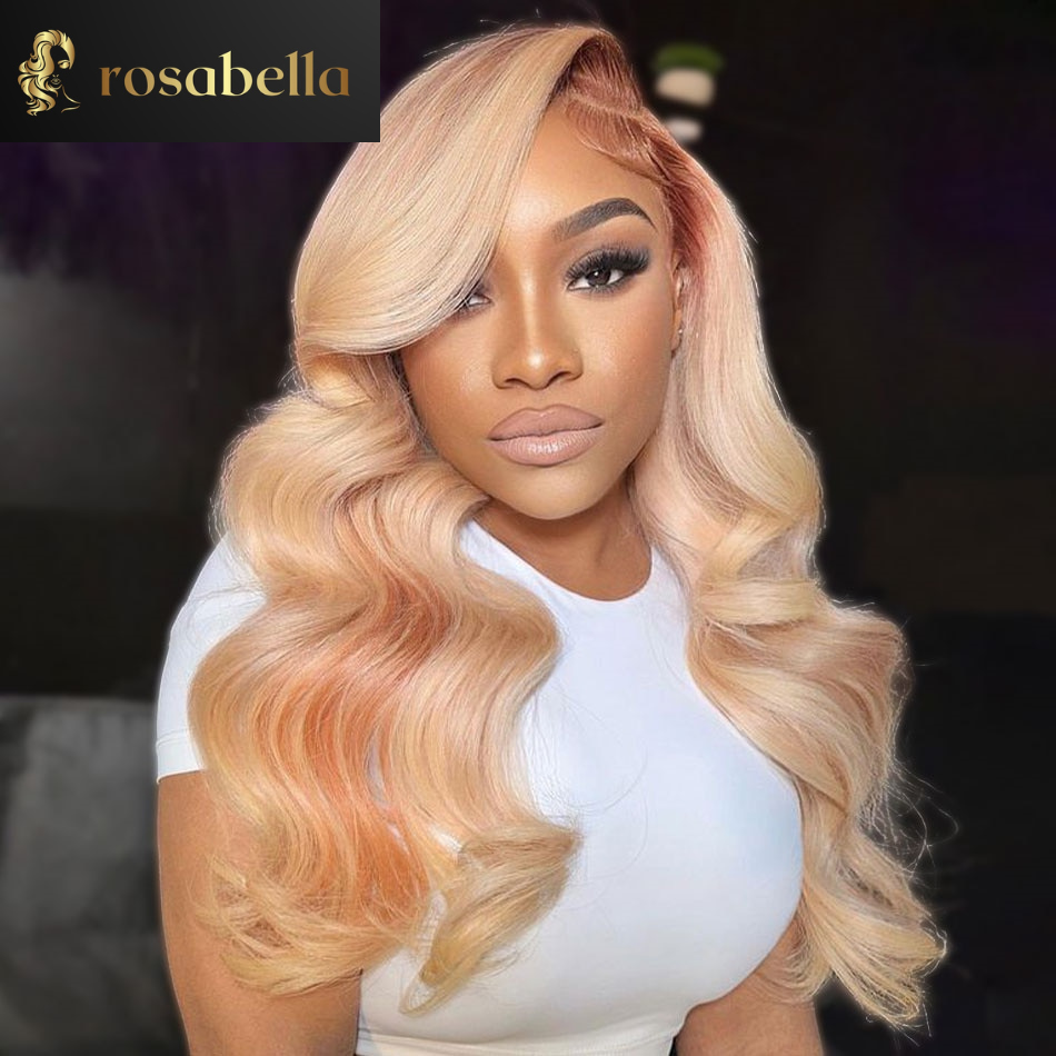 Pink Brown Blonde Colored Human Hair Wigs HD 13x4 13X6 Lace Frontal Wigs Brazilian Remy Hair Wig