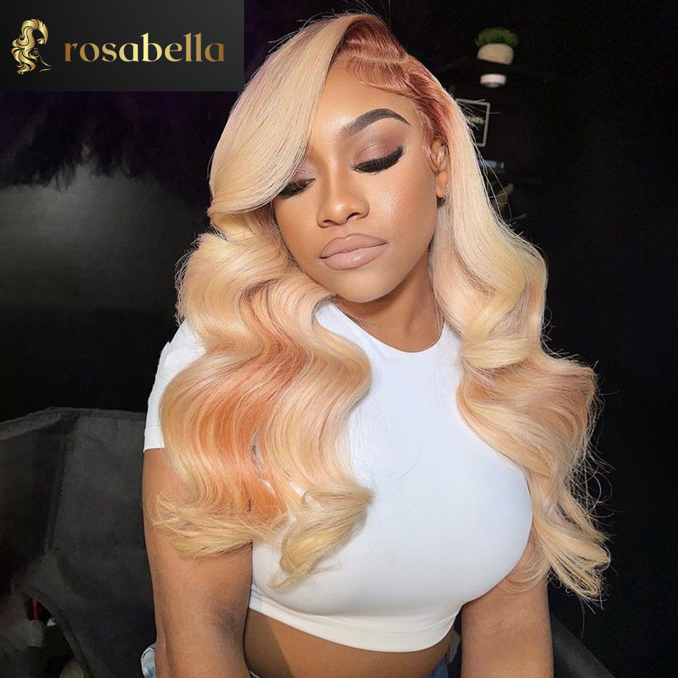 Pink Brown Blonde Colored Human Hair Wigs HD 13x4 13X6 Lace Frontal Wigs Brazilian Remy Hair Wig