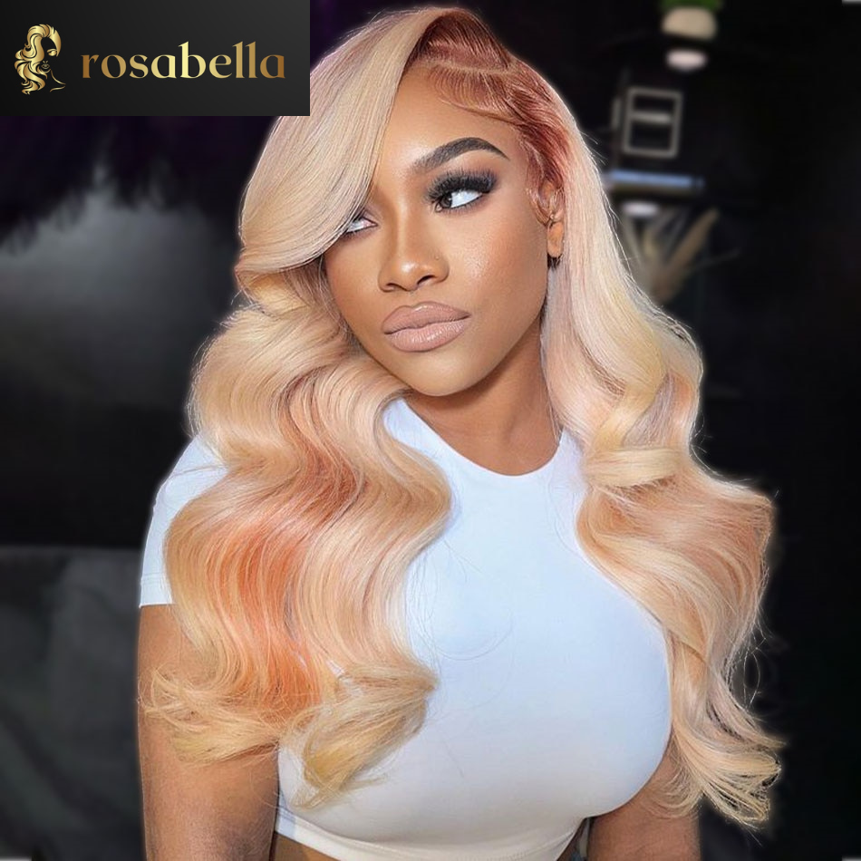 Pink Brown Blonde Colored Human Hair Wigs HD 13x4 13X6 Lace Frontal Wigs Brazilian Remy Hair Wig