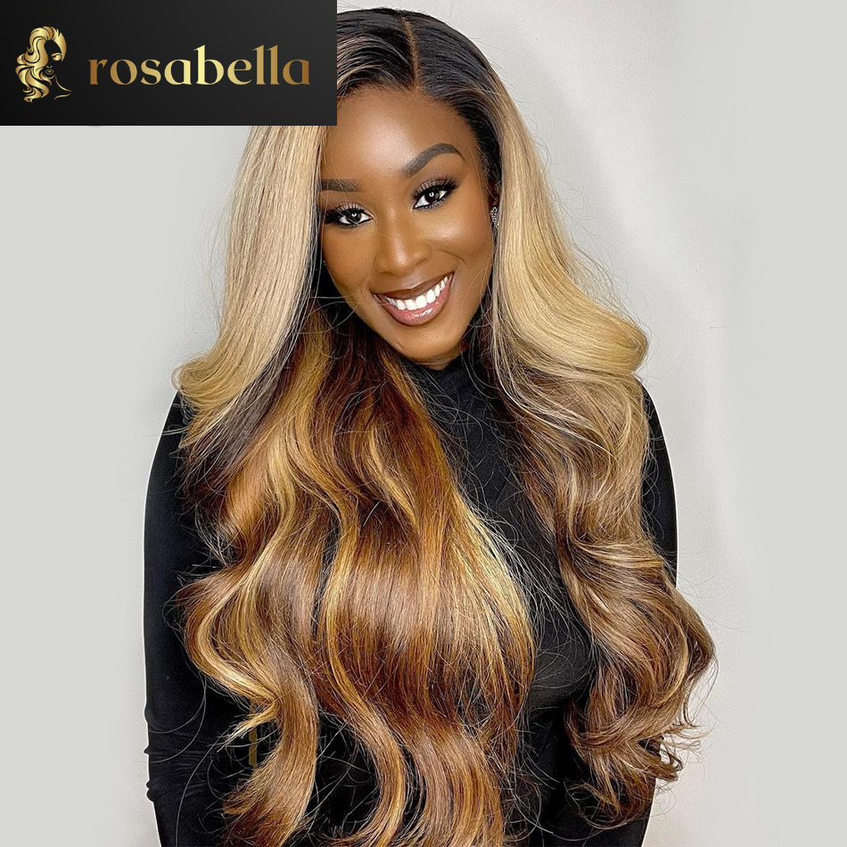 Highlight Blonde Brown 5x5 Lace Closure Wig 13x6 Body Wave Lace Front Wig  Human Hair 32 Inch 13x4 Lace Frontal Wig