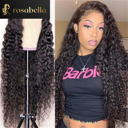 Reddish Brown Jerry Curly 13x6 Lace Front Wig 100% Virgin Human Hair Wigs PrePlucked Hairline 13X4 Transparent Lace Frontal Wig