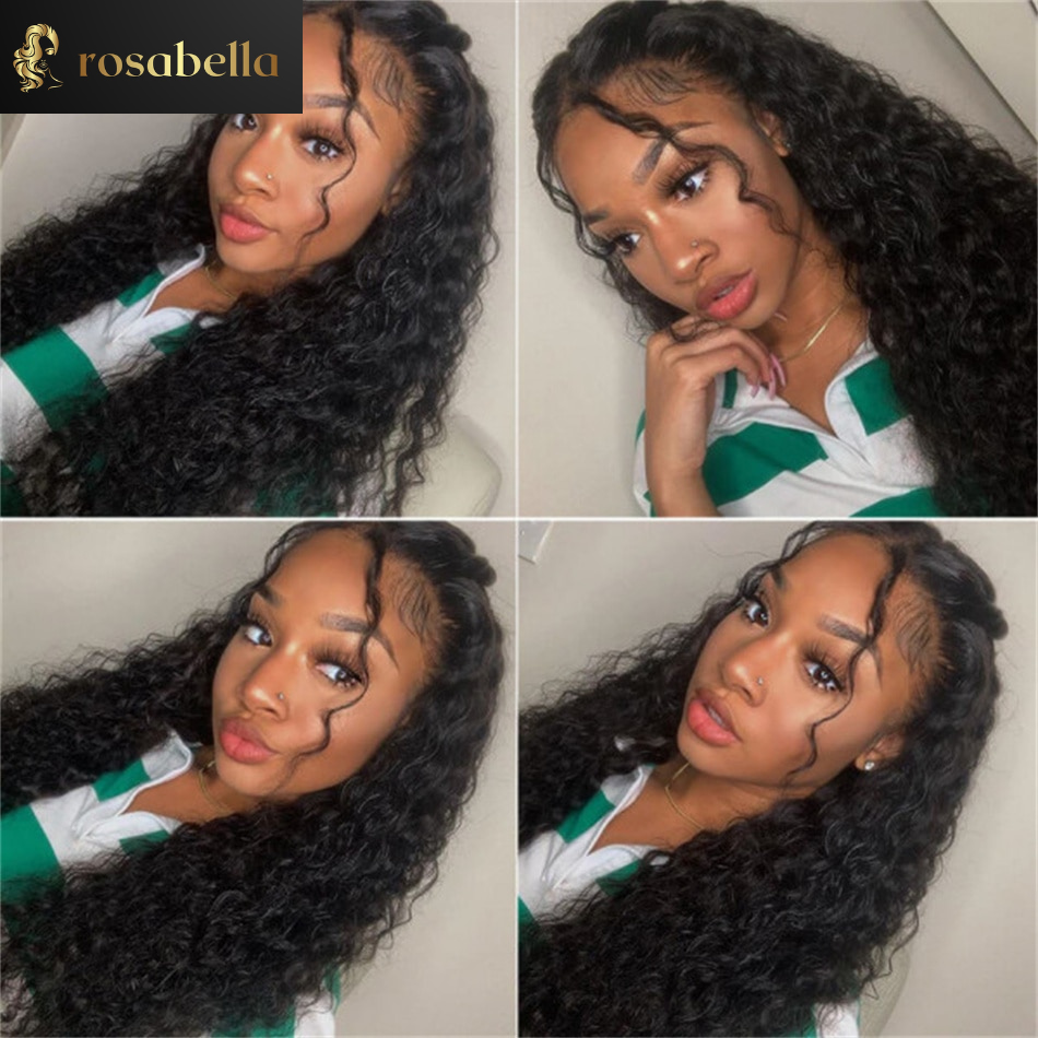 Reddish Brown Jerry Curly 13x6 Lace Front Wig 100% Virgin Human Hair Wigs PrePlucked Hairline 13X4 Transparent Lace Frontal Wig