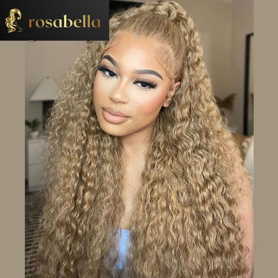 Brazilian 13x4 Honey Blonde Curly Human Hair Wigs