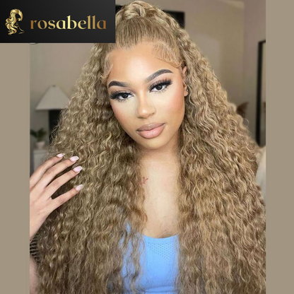 Brazilian 13x4 Honey Blonde Curly Human Hair Wigs