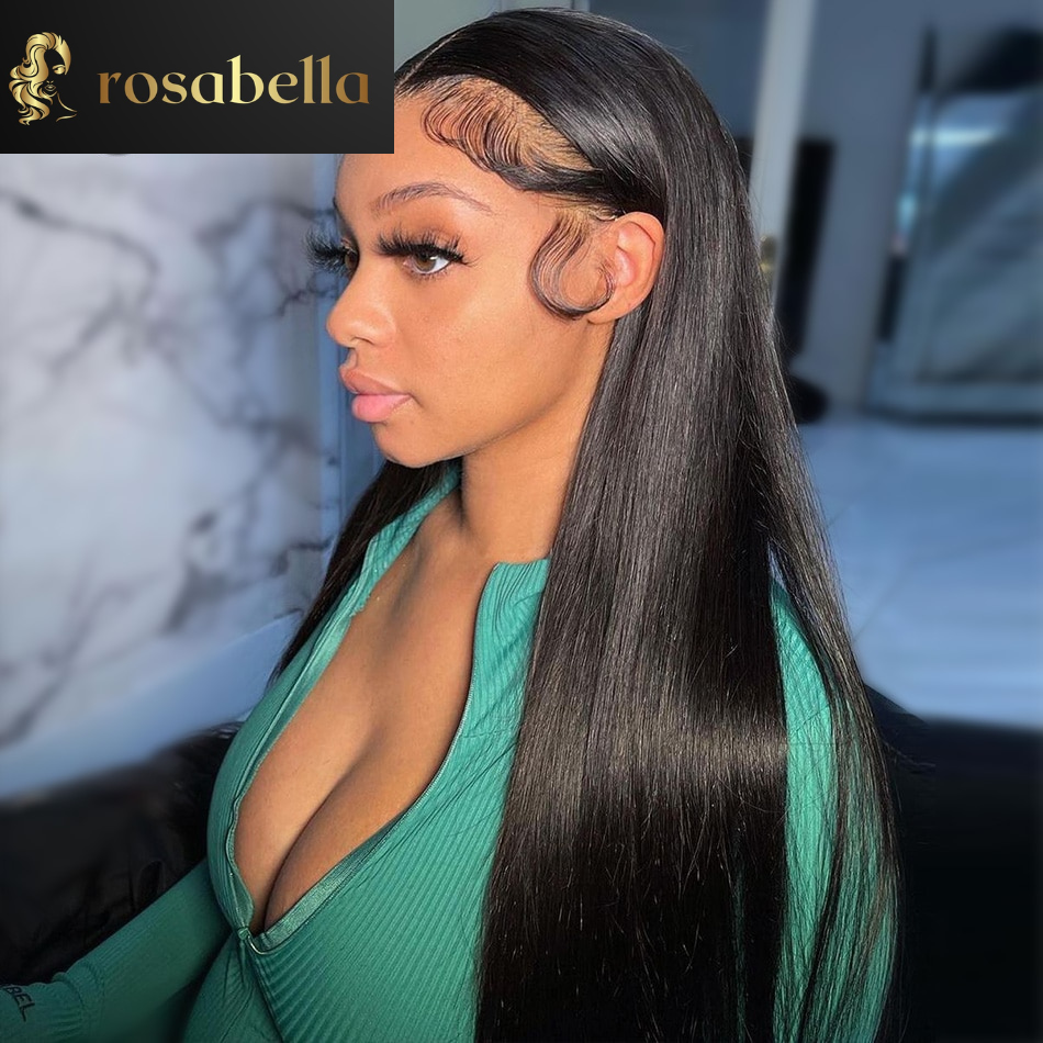 Silver Gray Highlight Lace Front  13x6 13x4 Straight Lace Frontal Wig